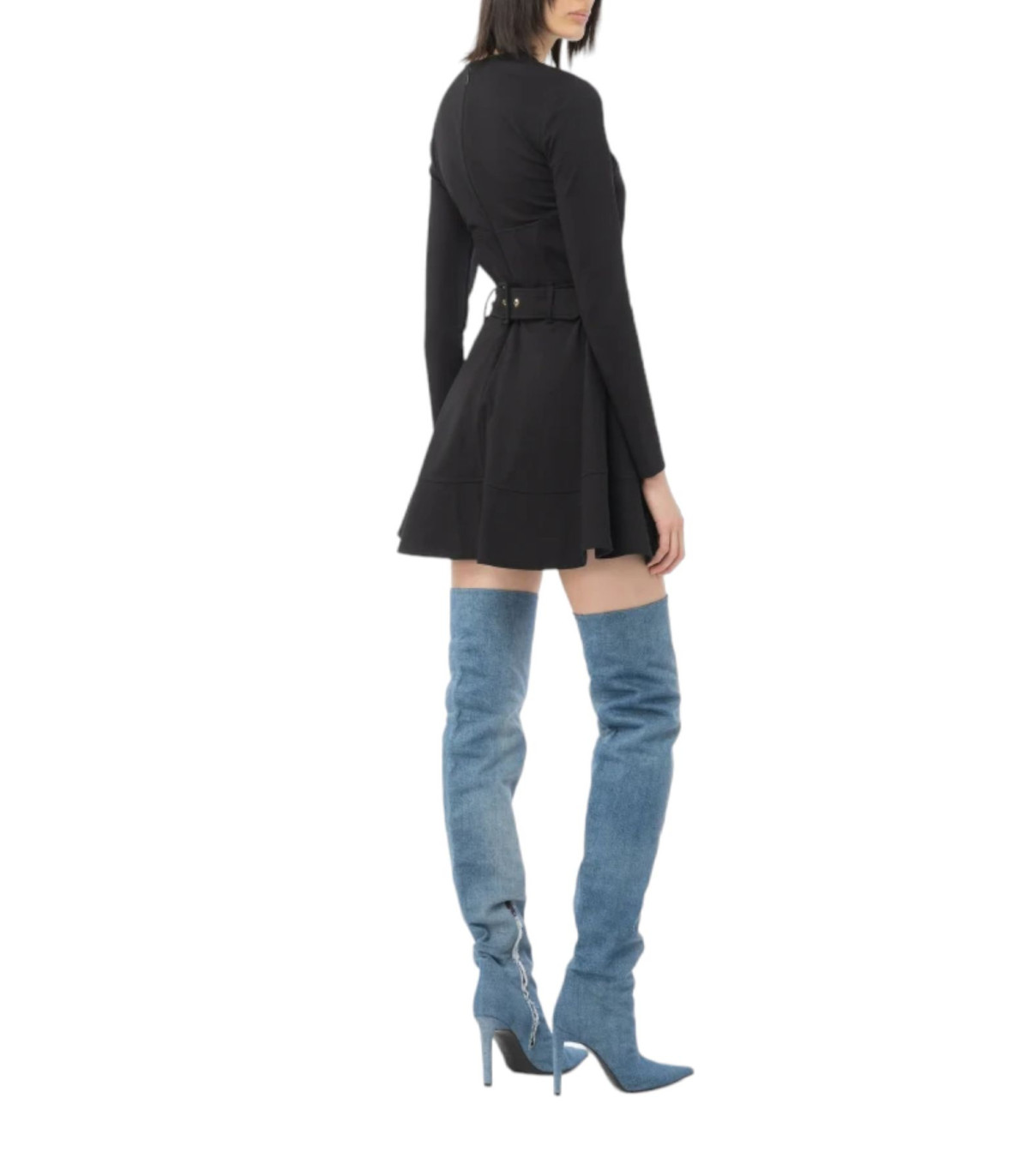 Pinko Donna Vestito Corto Punto Stoffa Aquaman