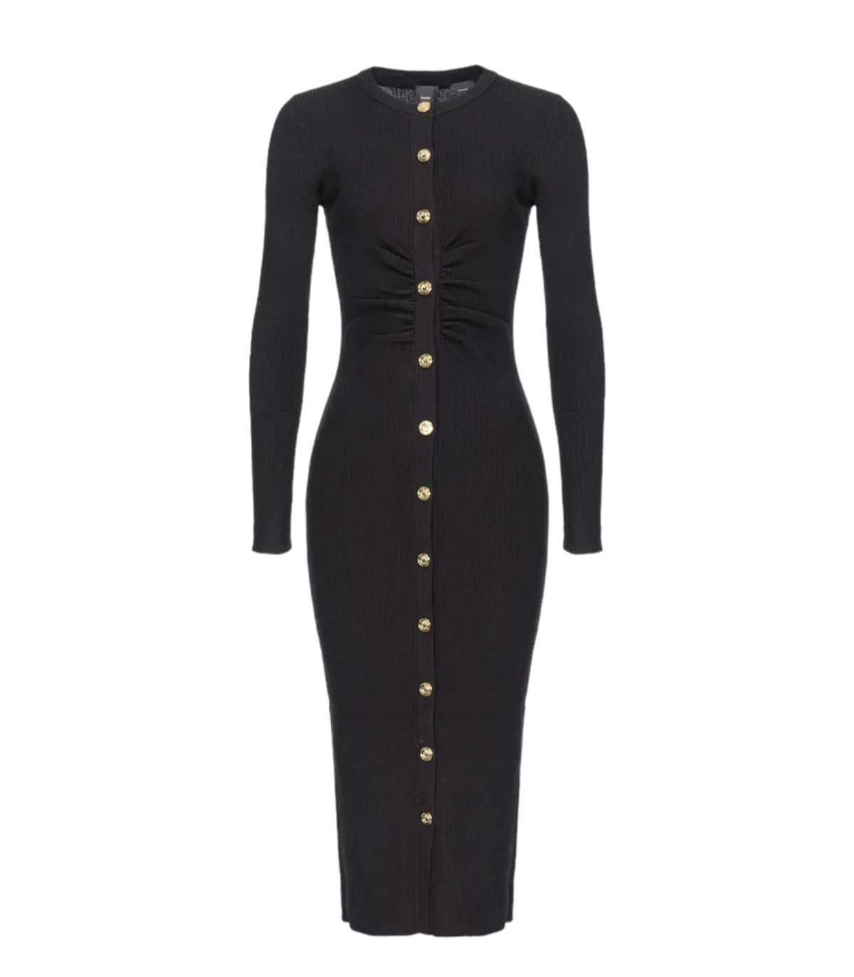 Pinko Donna Vestito Lungo Costina Lana Ermellino