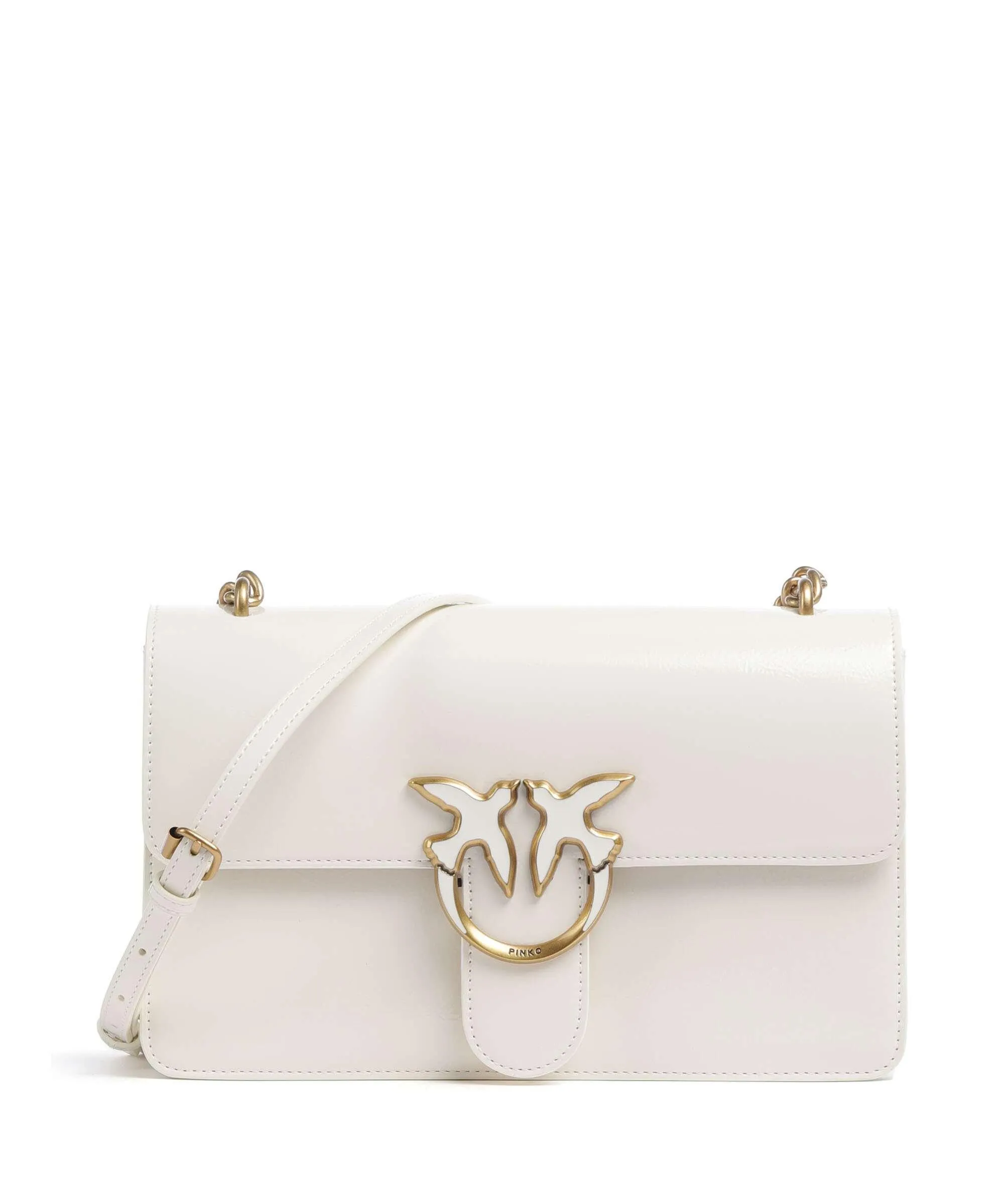  Pinko Love One Classic Borsa a tracolla pelle sintetica bianco  