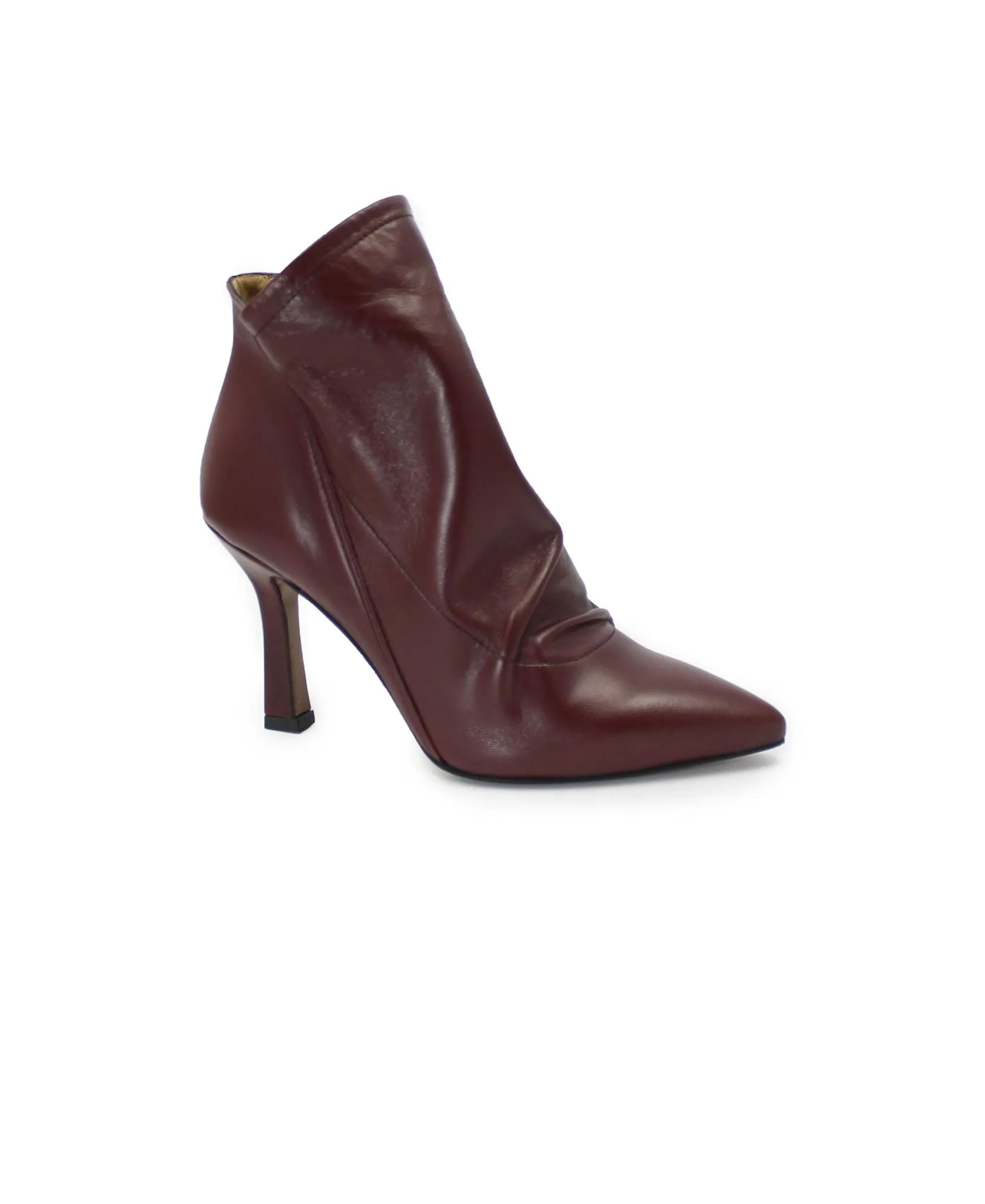 ROMANO FUNNY VINO bordeux stivaletti donna nappa pelle tacco zip