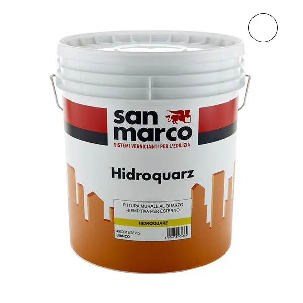SAN MARCO HIDROQUARZ BIANCO KG 5 IDROPITTURA LAVABILE AL QUARZO ESTERNO