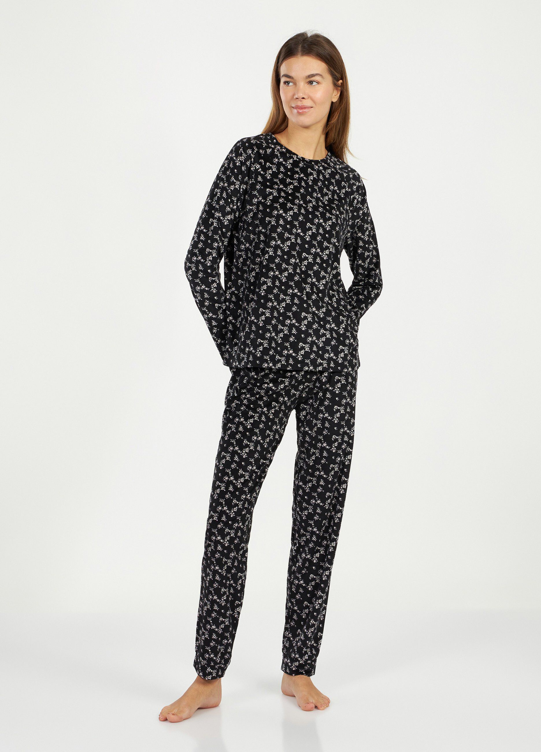 Set pigiama in velluto donna