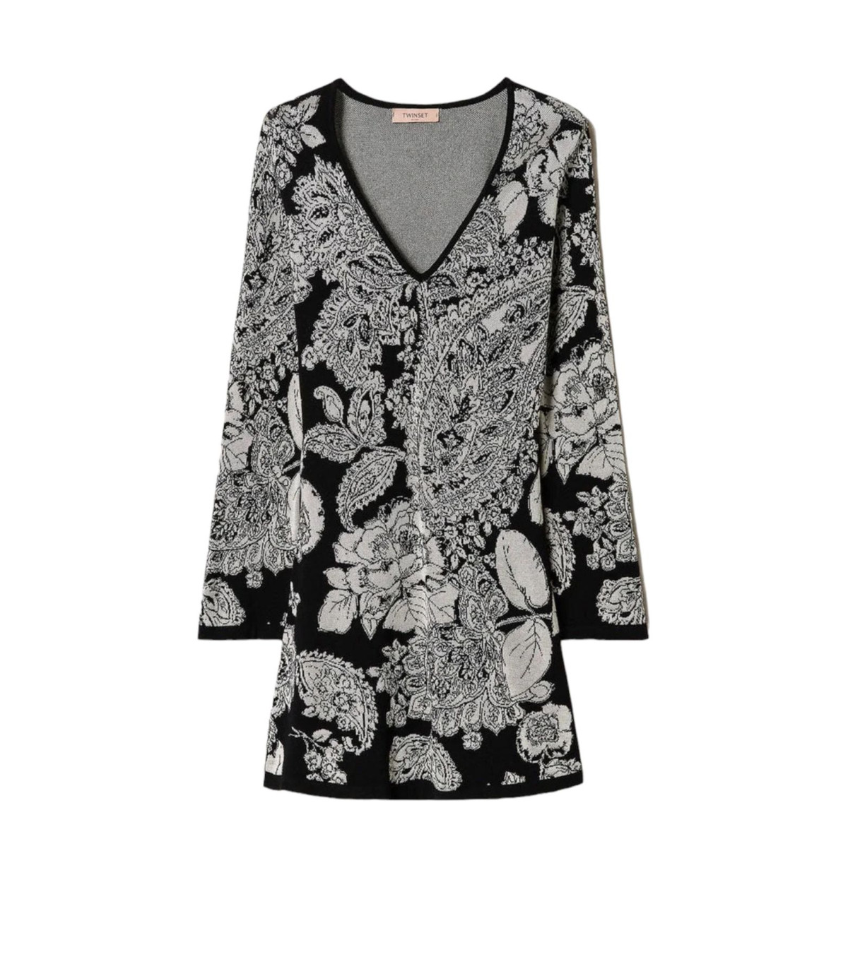 Twinset Donna Vestito Corto In Maglia Jacquard