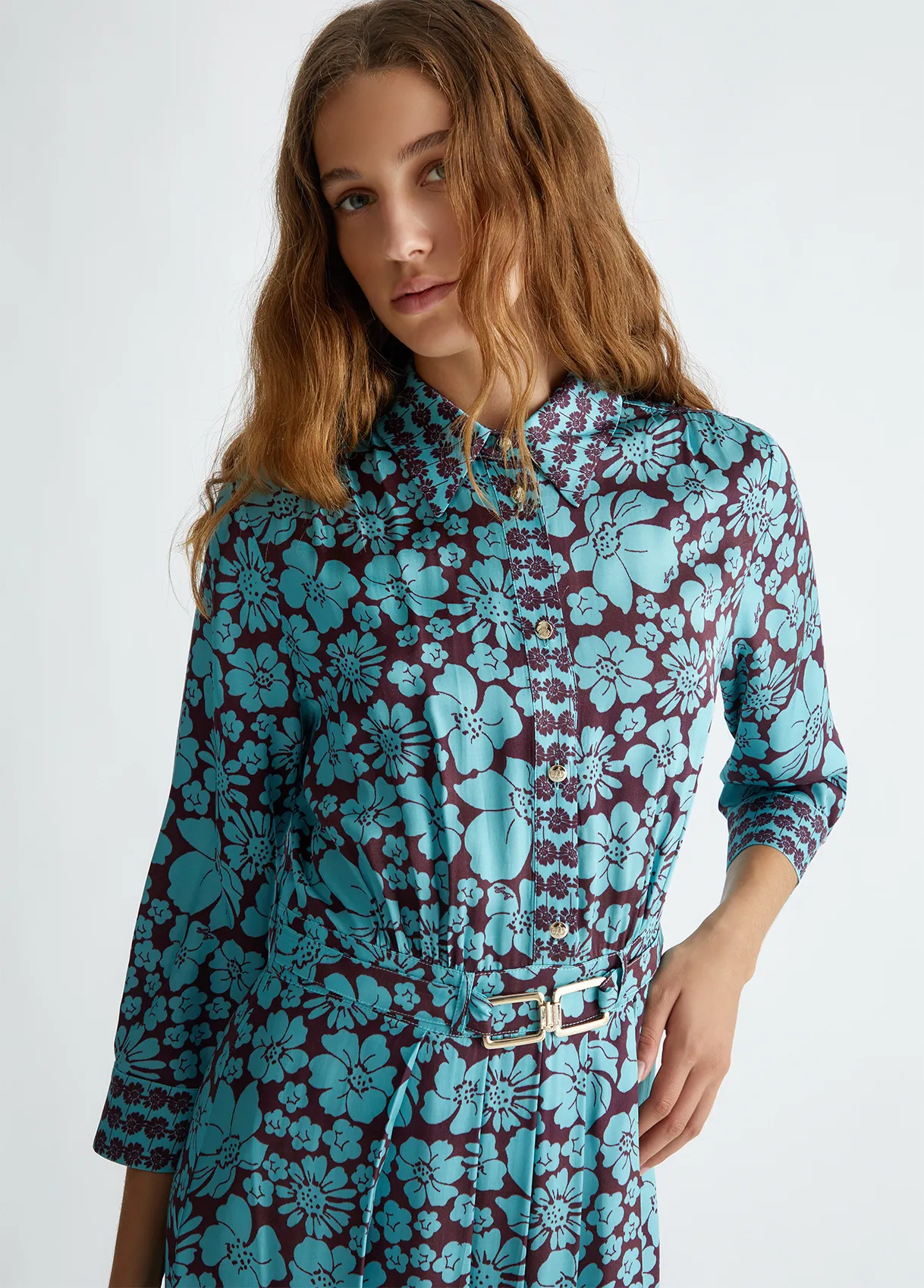 VESTITO CHEMISIER IN RASO LIU-JO