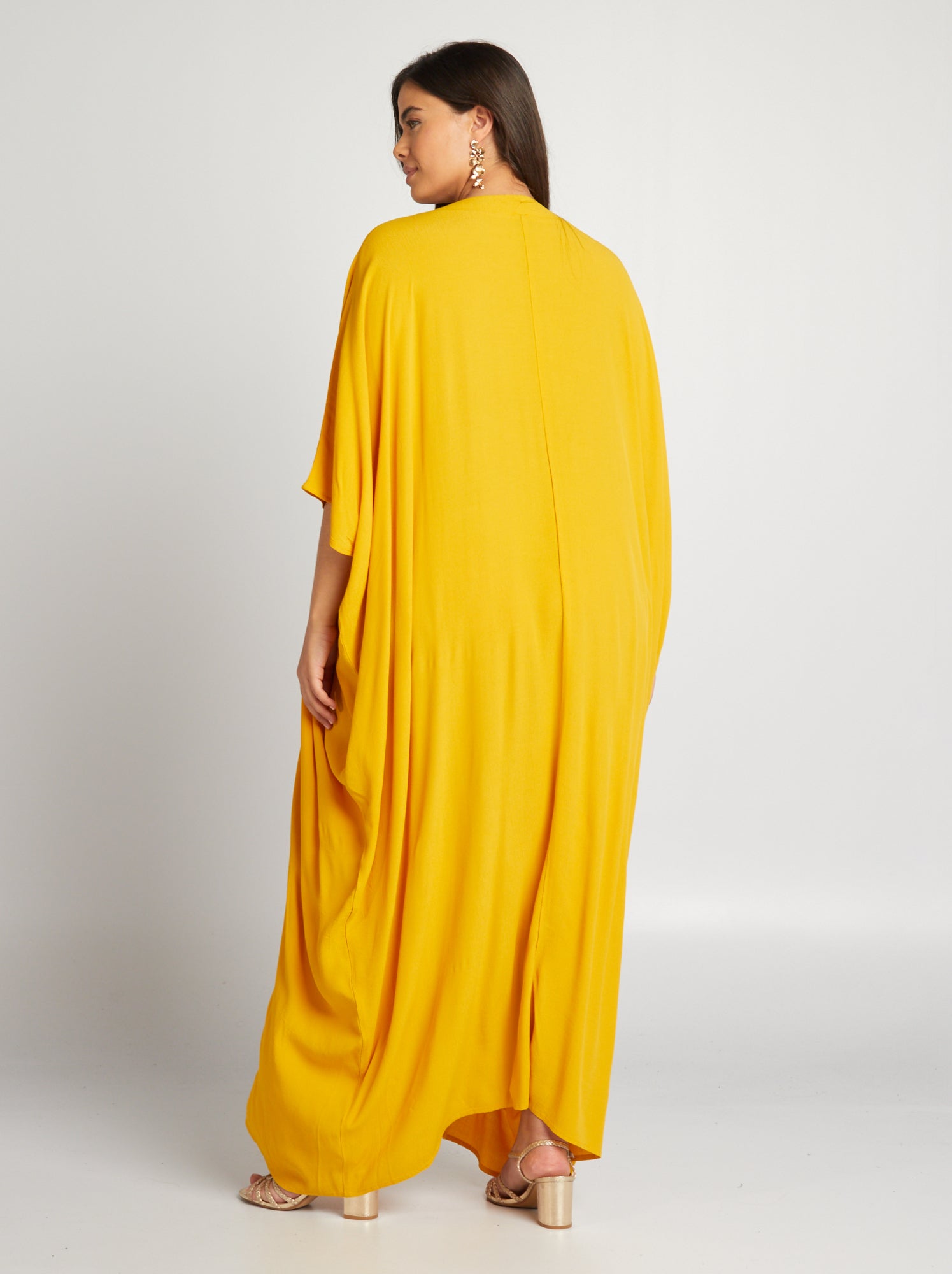 Vestito lungo tipo gellaba - GIALLO